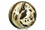 Polished Black Opal Sphere - Madagascar #261596-1
